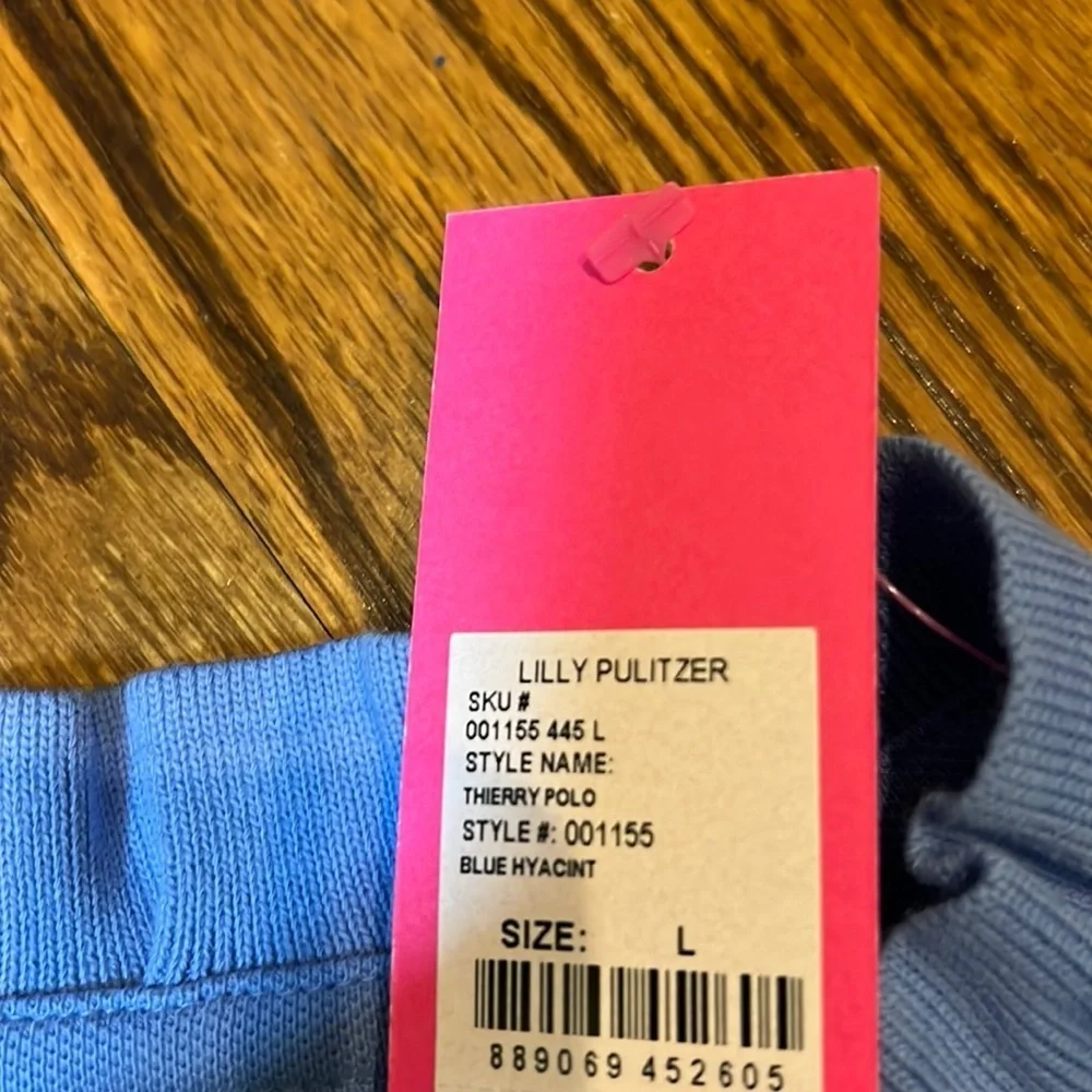 Lilly pulitzer girls Therry polo in blue hyacint size medium (6-7) NWT - Picture 9 of 10